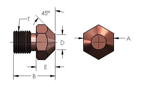 A_pointed_nose_threaded_electrode